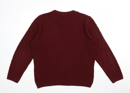 Mens UK Size L Burton Red Pullover Sweatshirt