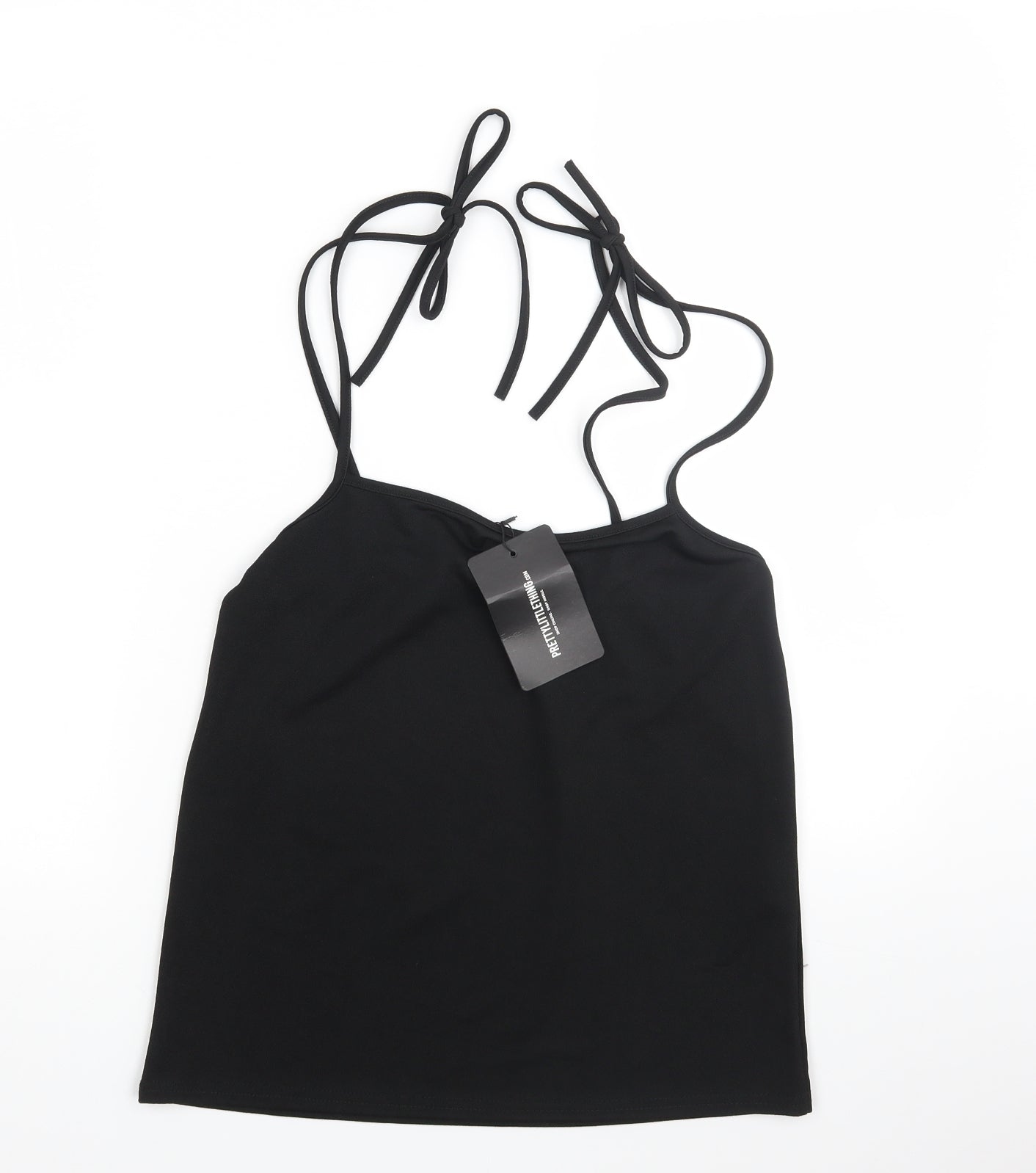 Womens UK Size 10 pretty little  Thing Black Basic T-Shirt