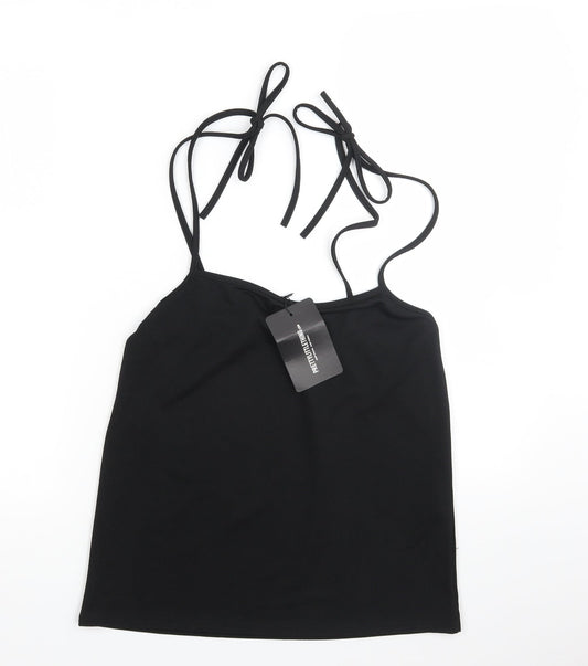 pretty little  Thing Womens Black   Basic T-Shirt Size 10