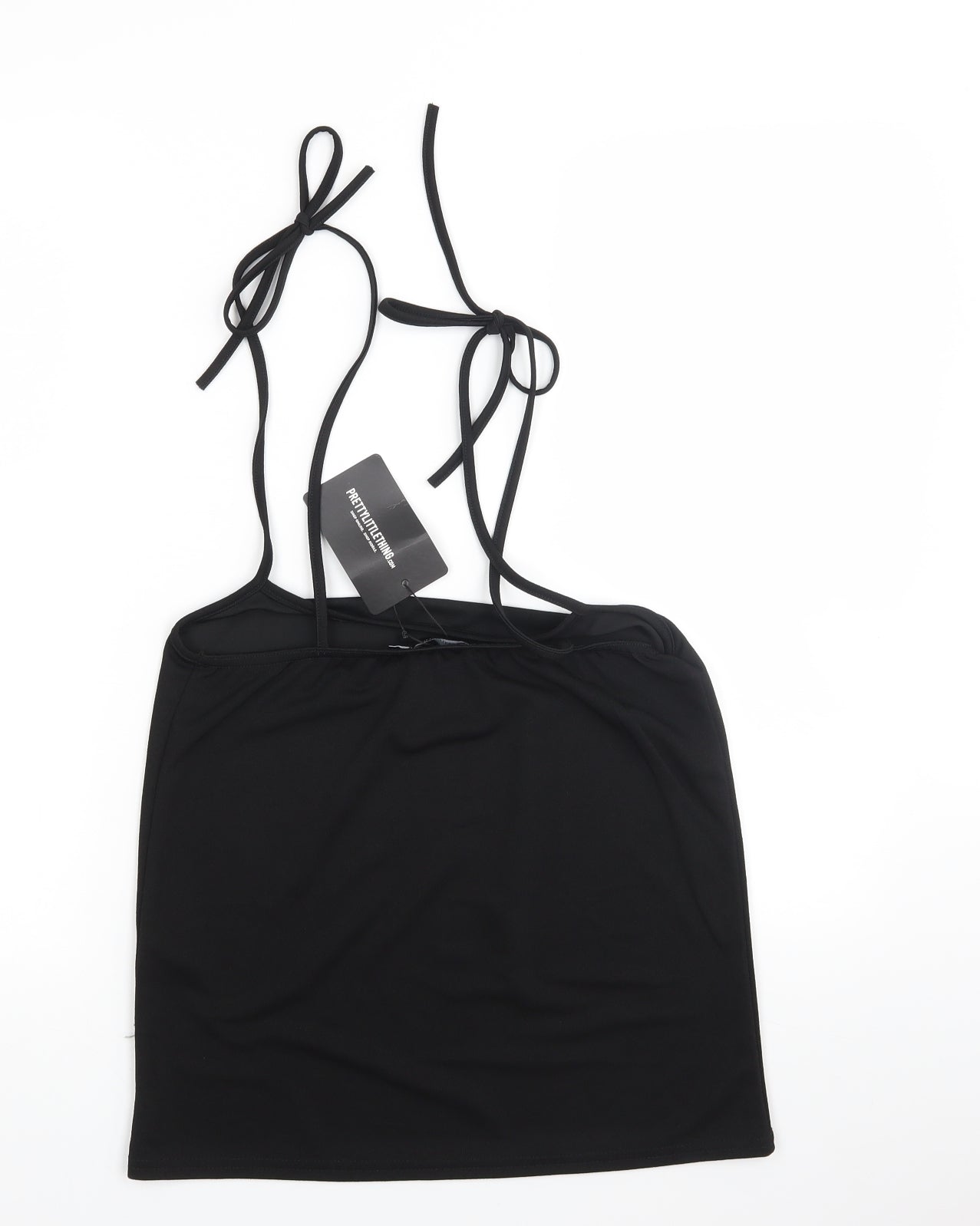 Womens UK Size 10 pretty little  Thing Black Basic T-Shirt