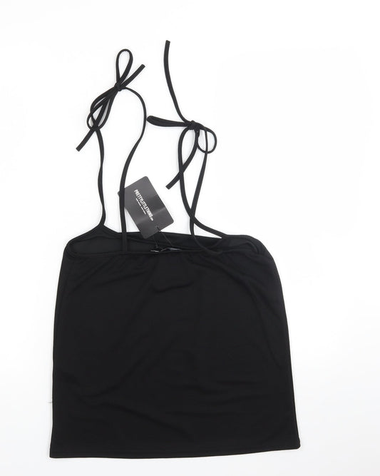 pretty little  Thing Womens Black   Basic T-Shirt Size 10