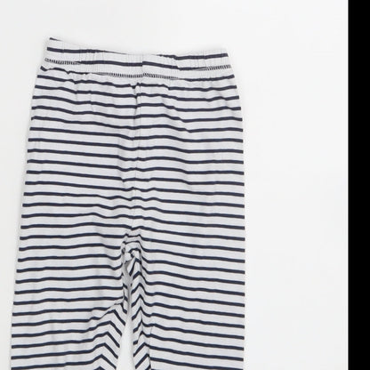 George Girls Blue Striped  Capri Trousers Size 3-4 Years