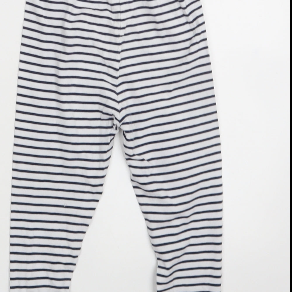 George Girls Blue Striped  Capri Trousers Size 3-4 Years