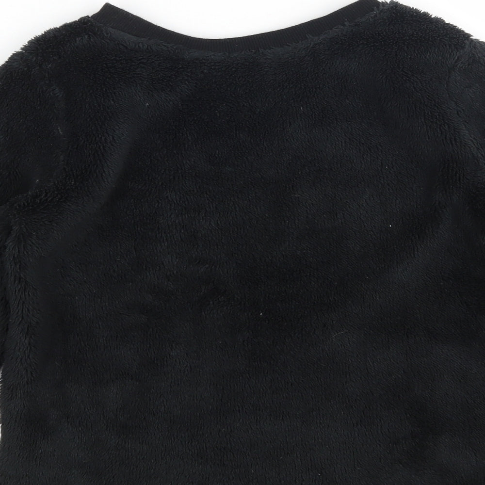 H&M Girls Black Geometric  Pullover Jumper Size 9-10 Years