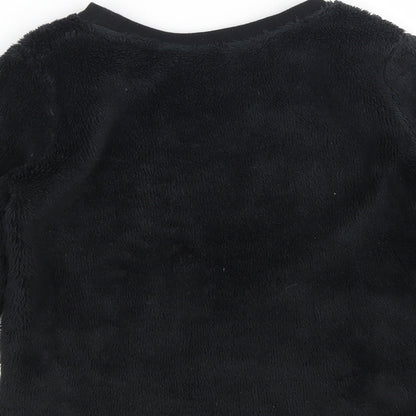 H&M Girls Black Geometric  Pullover Jumper Size 9-10 Years
