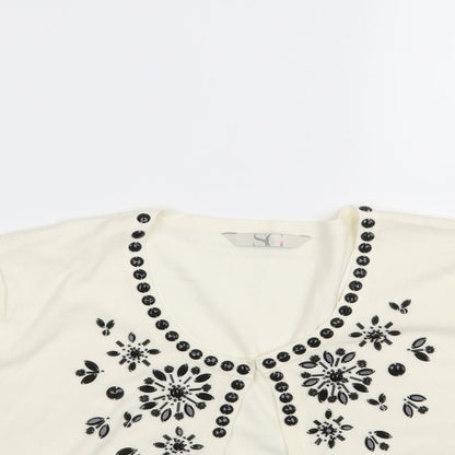 BHS Womens Ivory   Cardigan Jumper Size 16