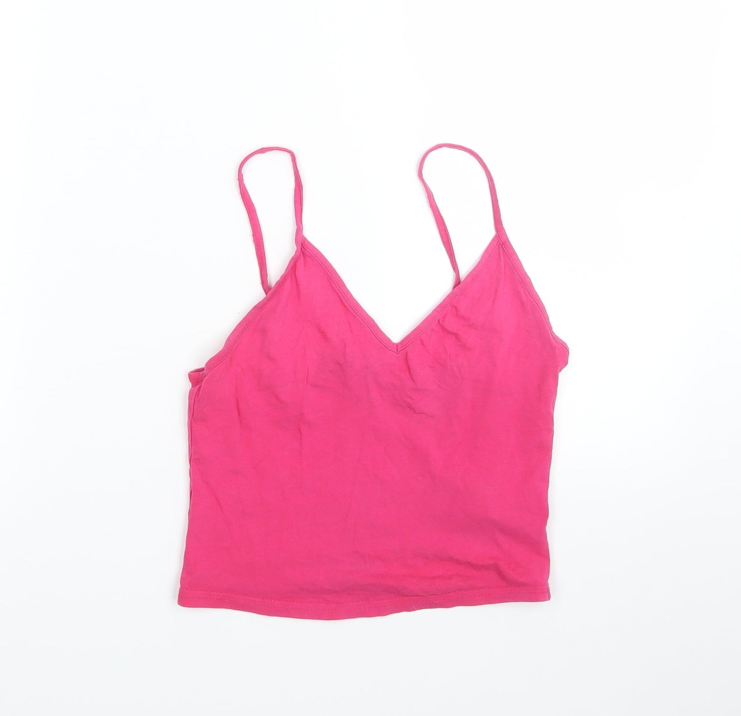 Womens UK Size 8 New Look Pink Basic T-Shirt