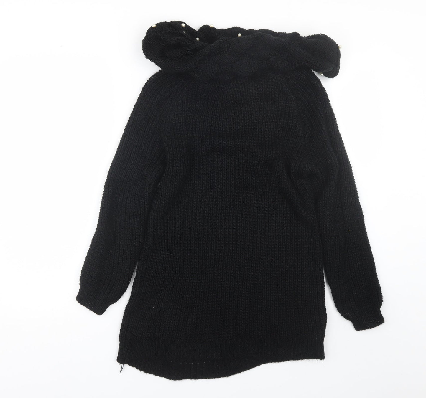Womens UK Size S Preworn Black Pullover Jumper