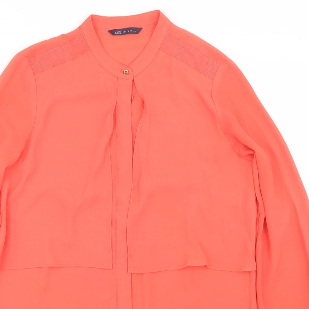 M&S Womens Pink   Basic Blouse Size 8