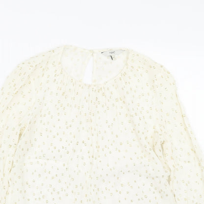 Womens UK Size 8 NEXT White Basic Blouse