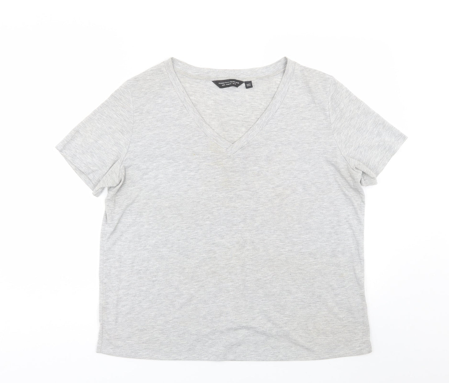 Womens UK Size 16 Dorothy Perkins Grey Basic T-Shirt