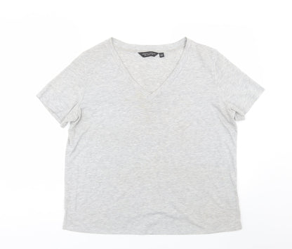 Womens UK Size 16 Dorothy Perkins Grey Basic T-Shirt
