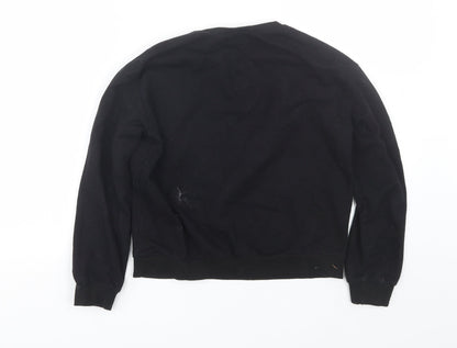 Shien Girls Black   Pullover Sweatshirt Size 11-12 Years  - Flowers