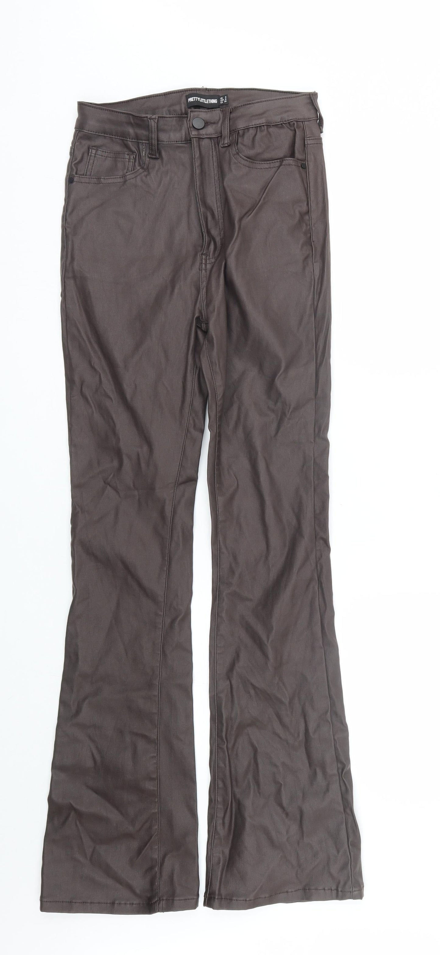 PRETTYLITTLETHING Womens Brown   Capri Jeans Size 8 L31 in