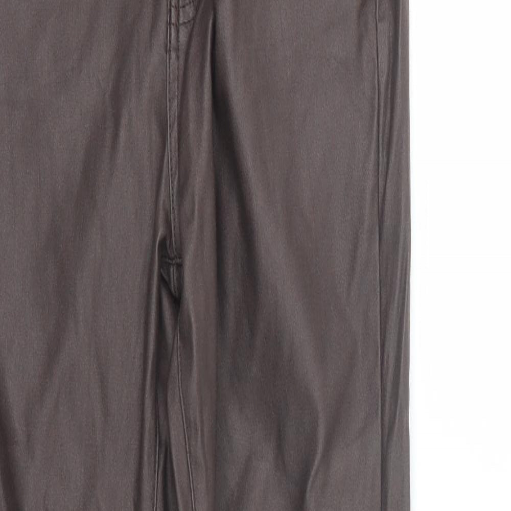 PRETTYLITTLETHING Womens Brown   Capri Jeans Size 8 L31 in