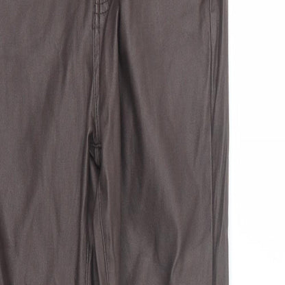 PRETTYLITTLETHING Womens Brown   Capri Jeans Size 8 L31 in