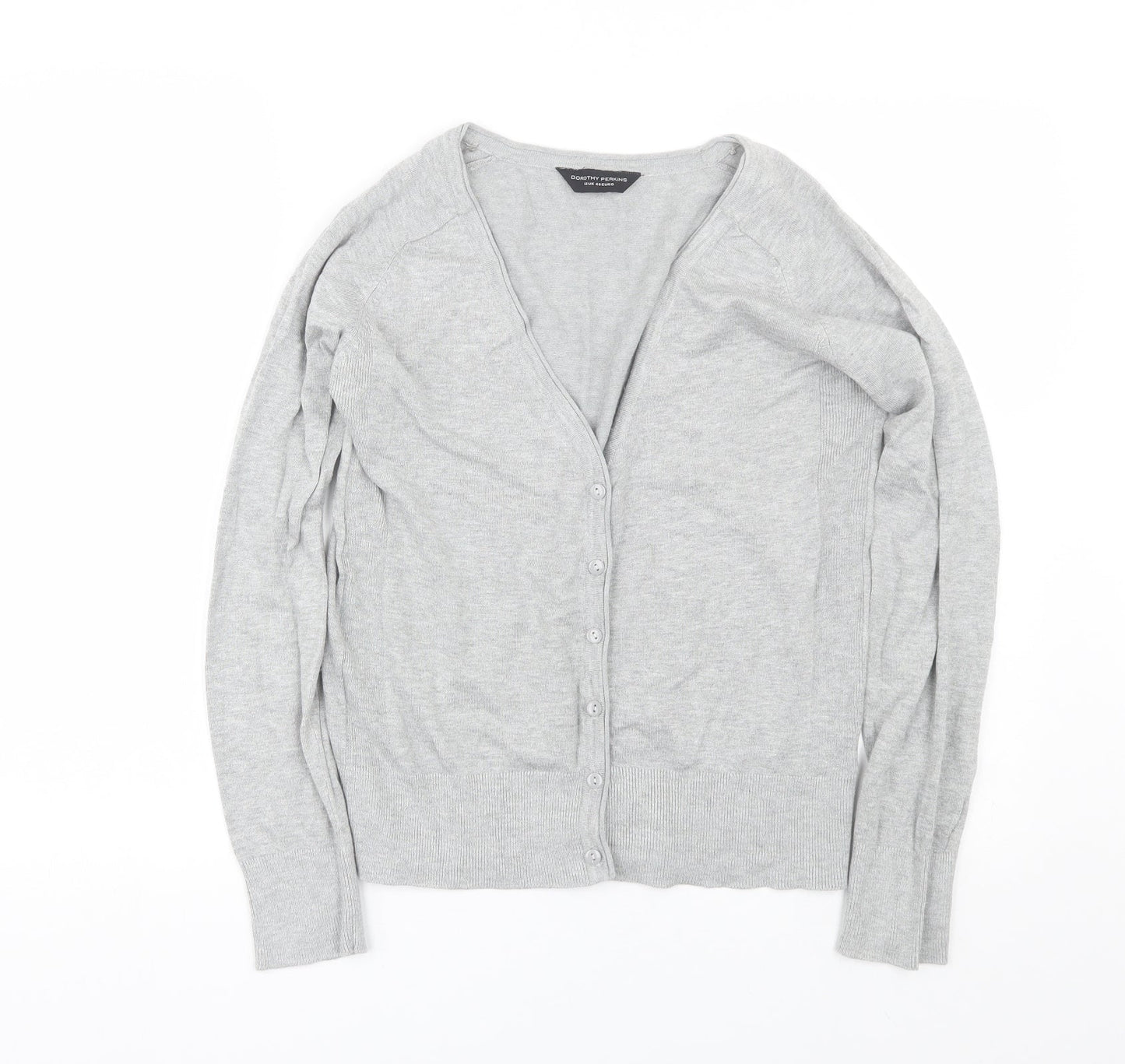 Womens UK Size 12 Dorothy Perkins Grey Cardigan Jumper