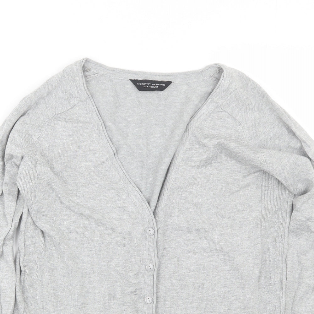 Womens UK Size 12 Dorothy Perkins Grey Cardigan Jumper