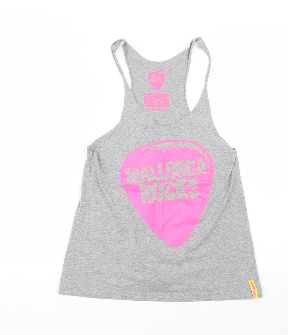 Additional front view of Ibiza Rocks women’s grey basic tank, size S