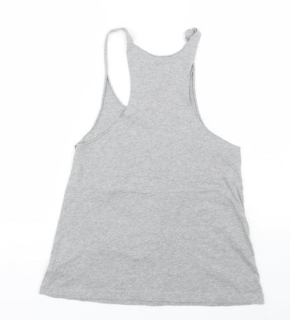 Back view of Ibiza Rocks women’s grey basic tank, size S