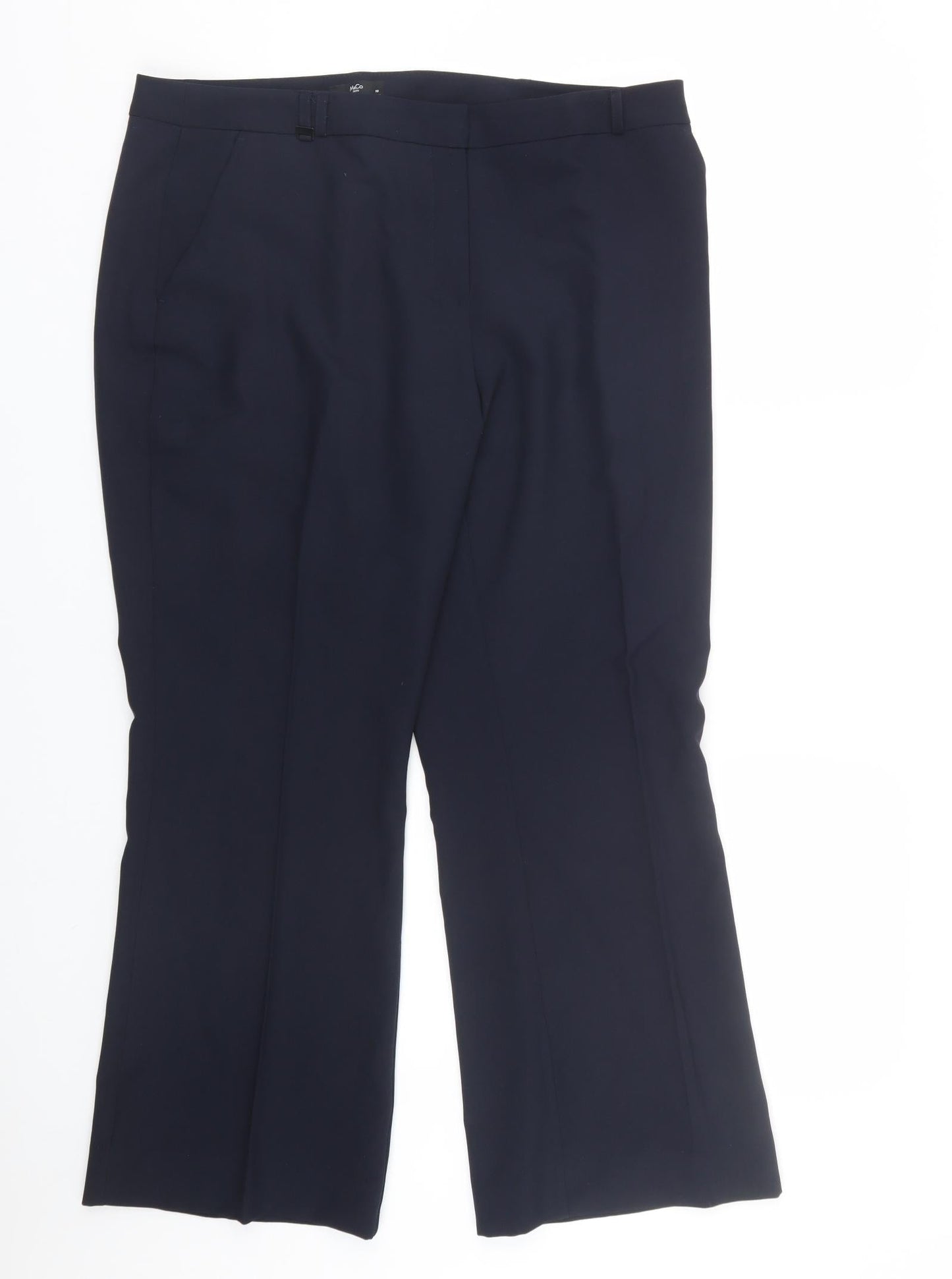 Womens UK Size 16 M&Co Regular Fit  Blue Trousers