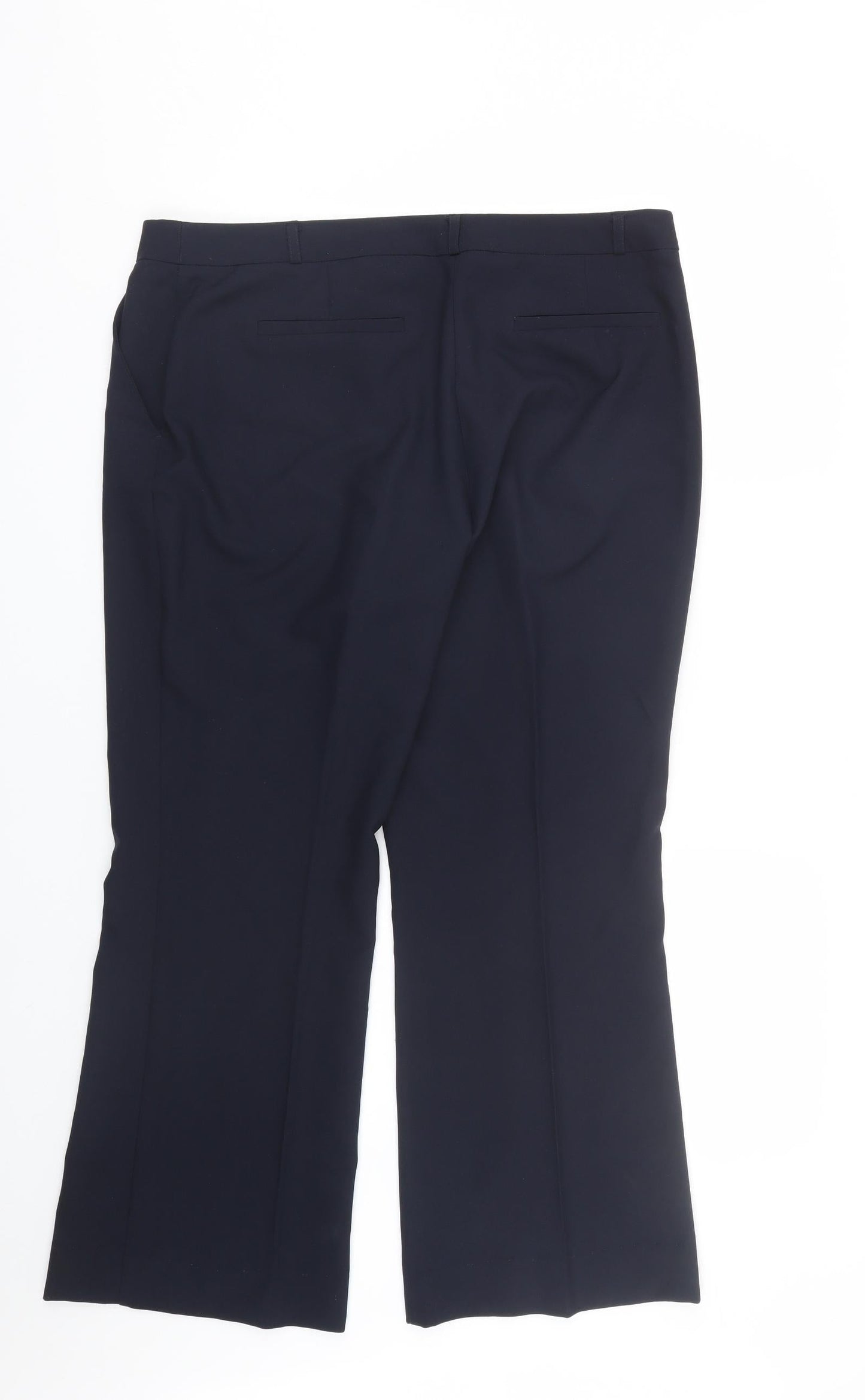 Womens UK Size 16 M&Co Regular Fit  Blue Trousers