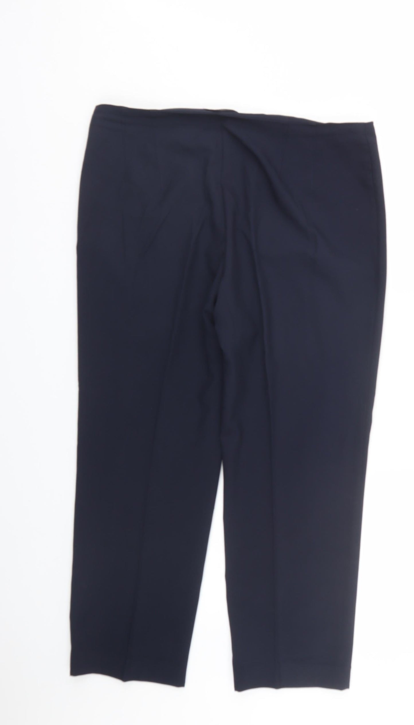Womens UK Size 16 M&S Regular Fit Carrot Blue Trousers