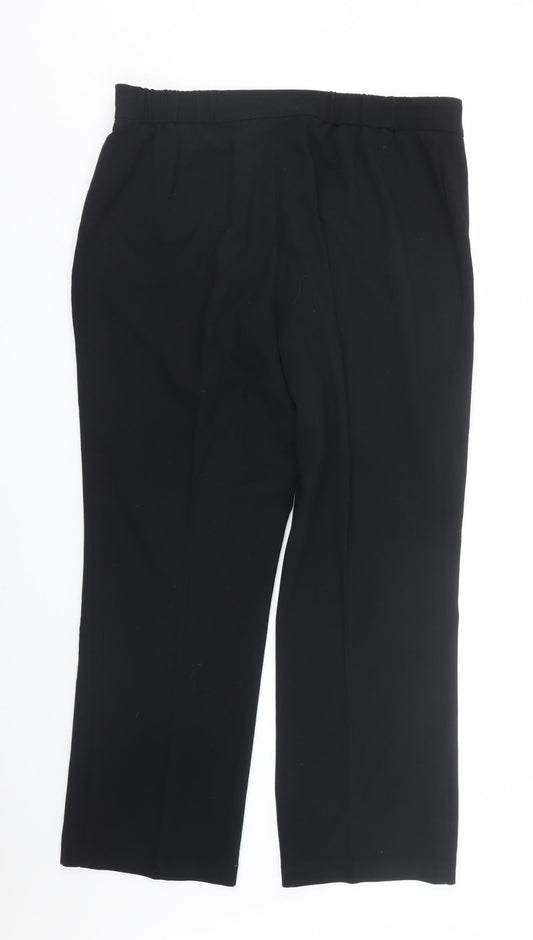 Womens UK Size 14 M&S Slim Fit  Black Trousers