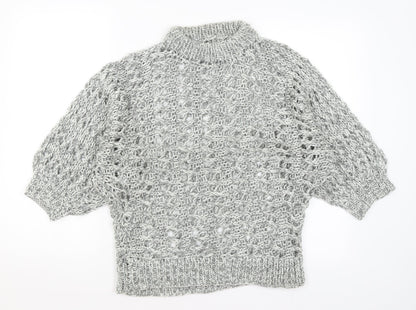 Womens UK Size S Preworn Grey Pullover Jumper