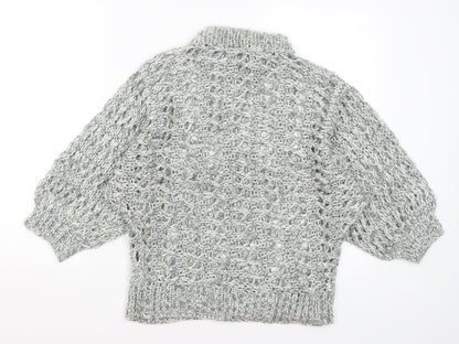 Womens UK Size S Preworn Grey Pullover Jumper