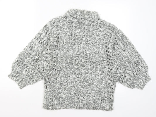 Womens UK Size S Preworn Grey Pullover Jumper