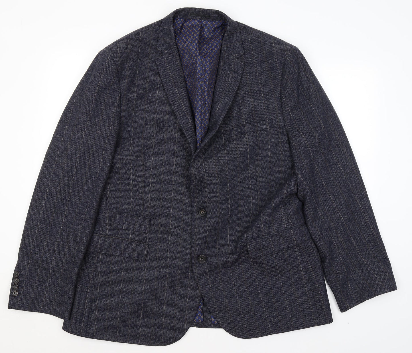 F&F Mens Blue Striped  Jacket Blazer Size L