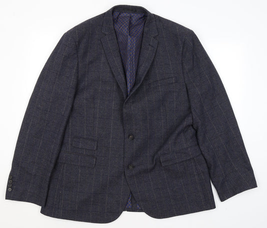 F&F Mens Blue Striped  Jacket Blazer Size L