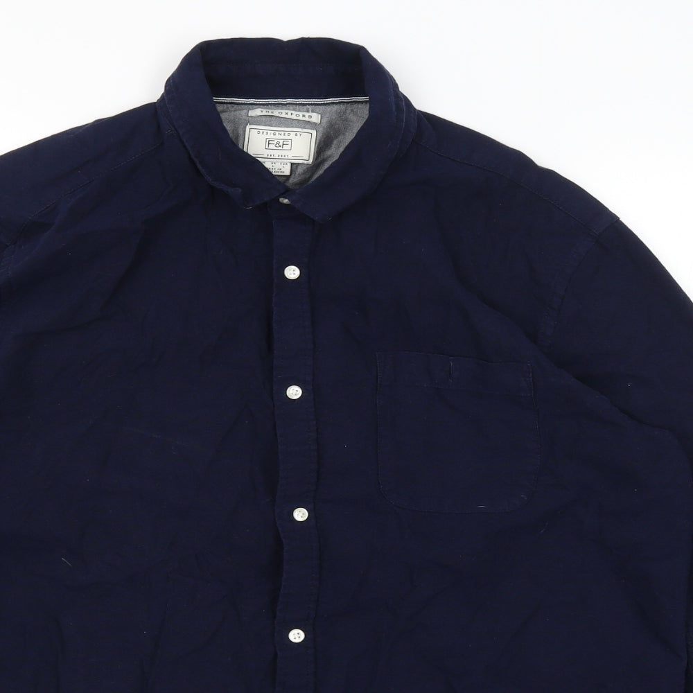 F&F Mens Blue    Button-Up Size L