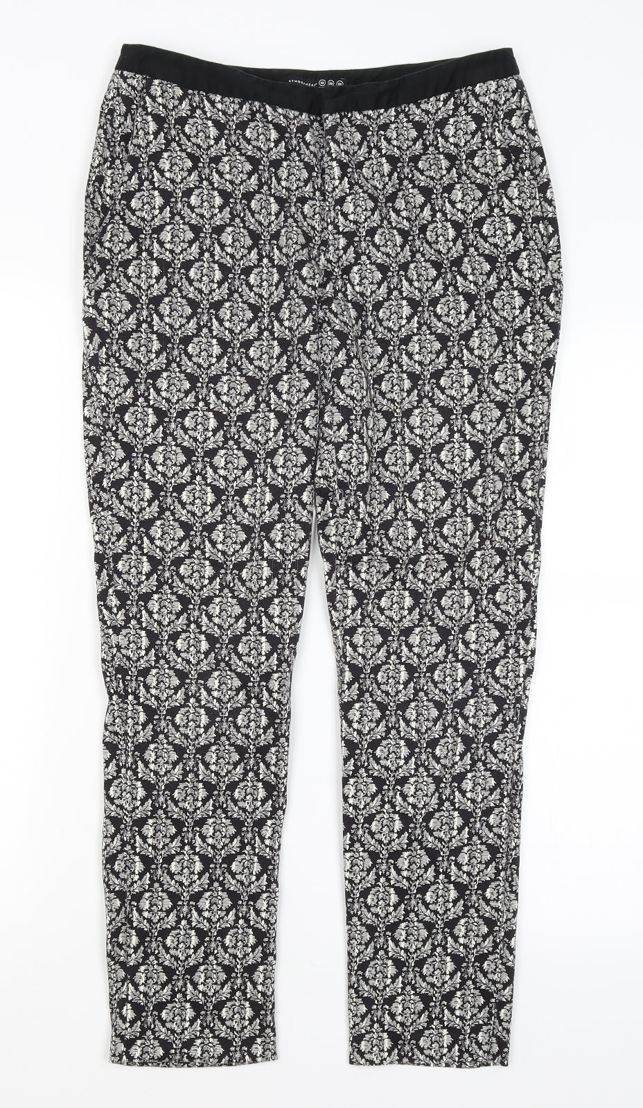 Womens UK Size 10 Atmosphere Regular Fit Capri Black Trousers