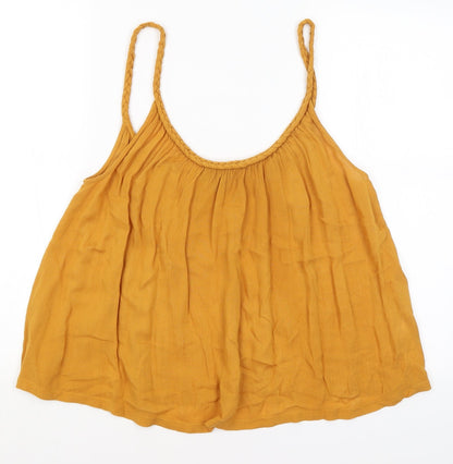 Womens UK Size 8 Topshop Yellow Camisole Tank