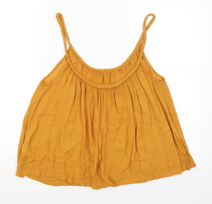Womens UK Size 8 Topshop Yellow Camisole Tank
