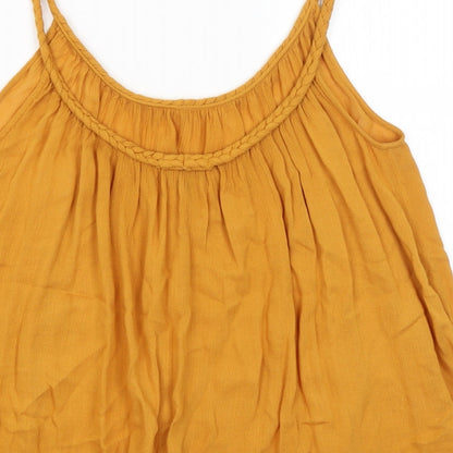 Womens UK Size 8 Topshop Yellow Camisole Tank