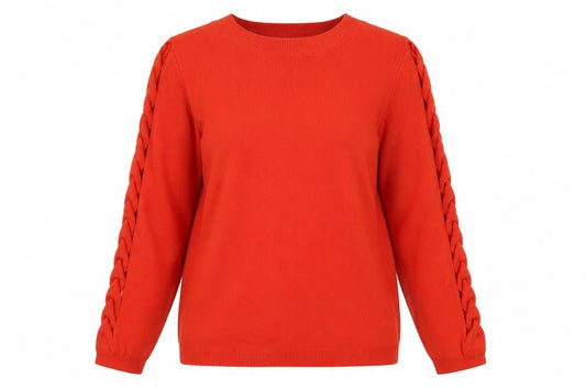 Womens UK Size 12 Soon Red Pullover Jumper