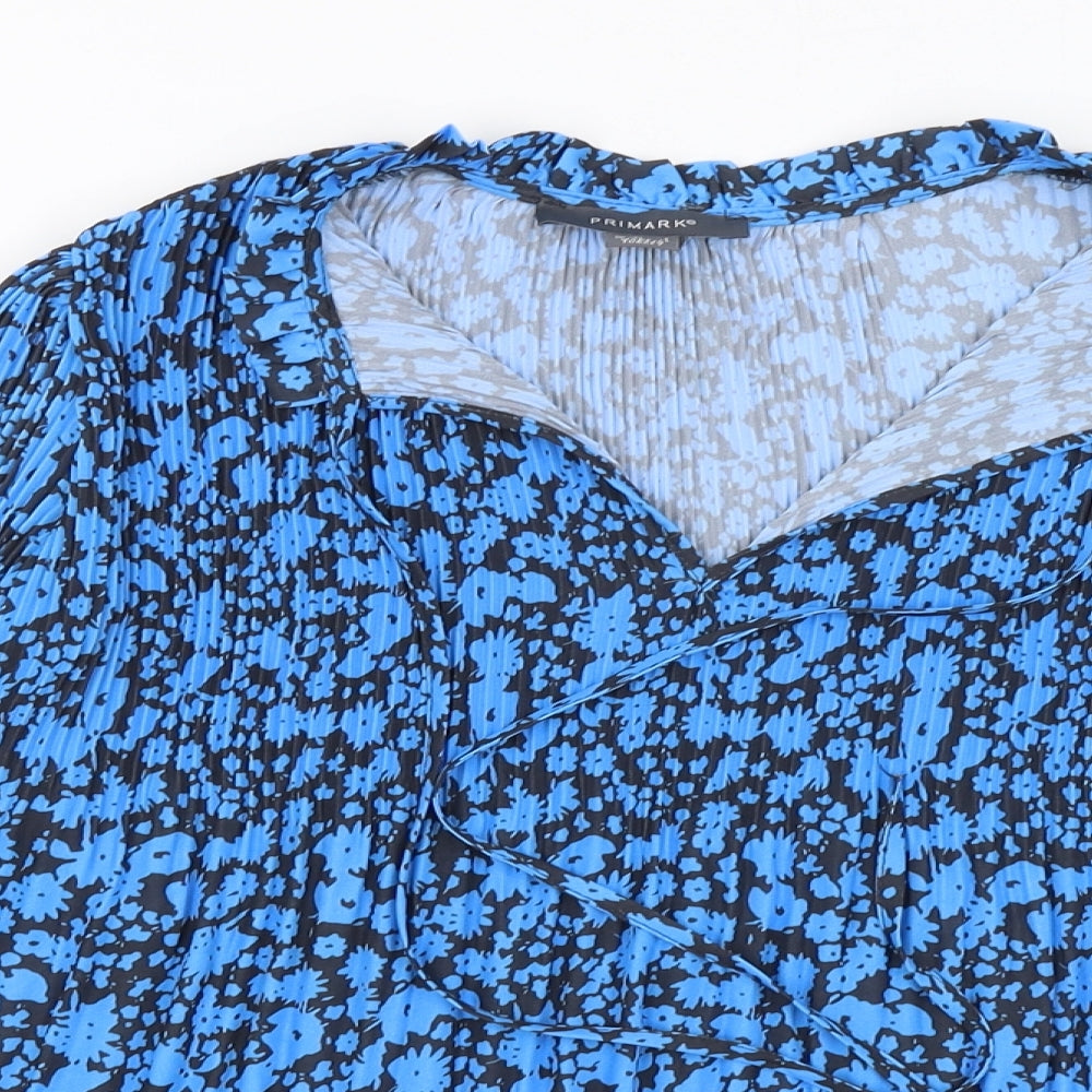 Primark Womens Blue Floral  Basic Blouse Size 6