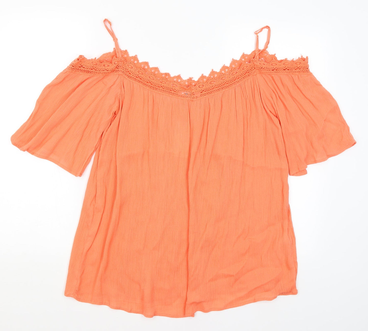 Womens UK Size 10 Pep & Co Orange Basic Blouse