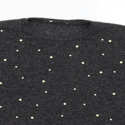Womens UK Size S Zara Grey Pullover Jumper
