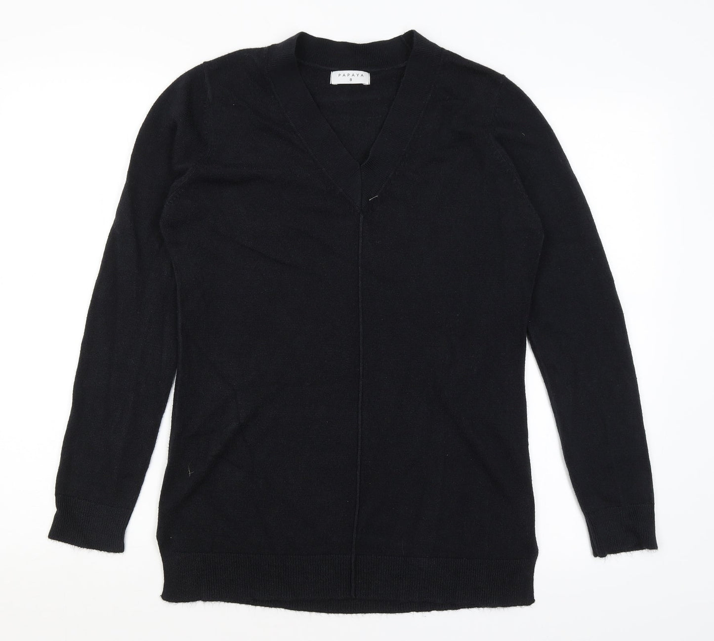 Womens UK Size 8 Papaya Black Pullover Jumper