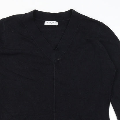 Womens UK Size 8 Papaya Black Pullover Jumper