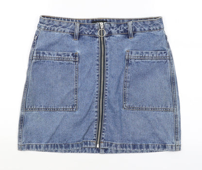 Matalan Womens Blue   A-Line Skirt Size 10