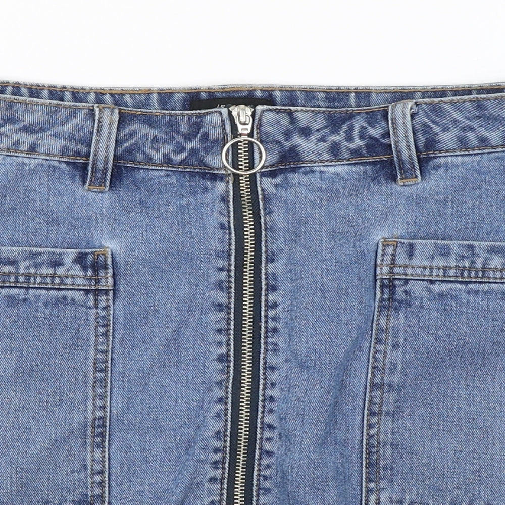 Matalan Womens Blue   A-Line Skirt Size 10