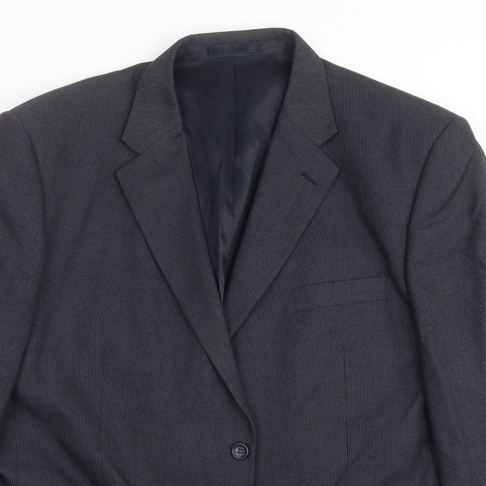 Mens UK Size 46 Charlton Gray Regular Grey Suit Jacket