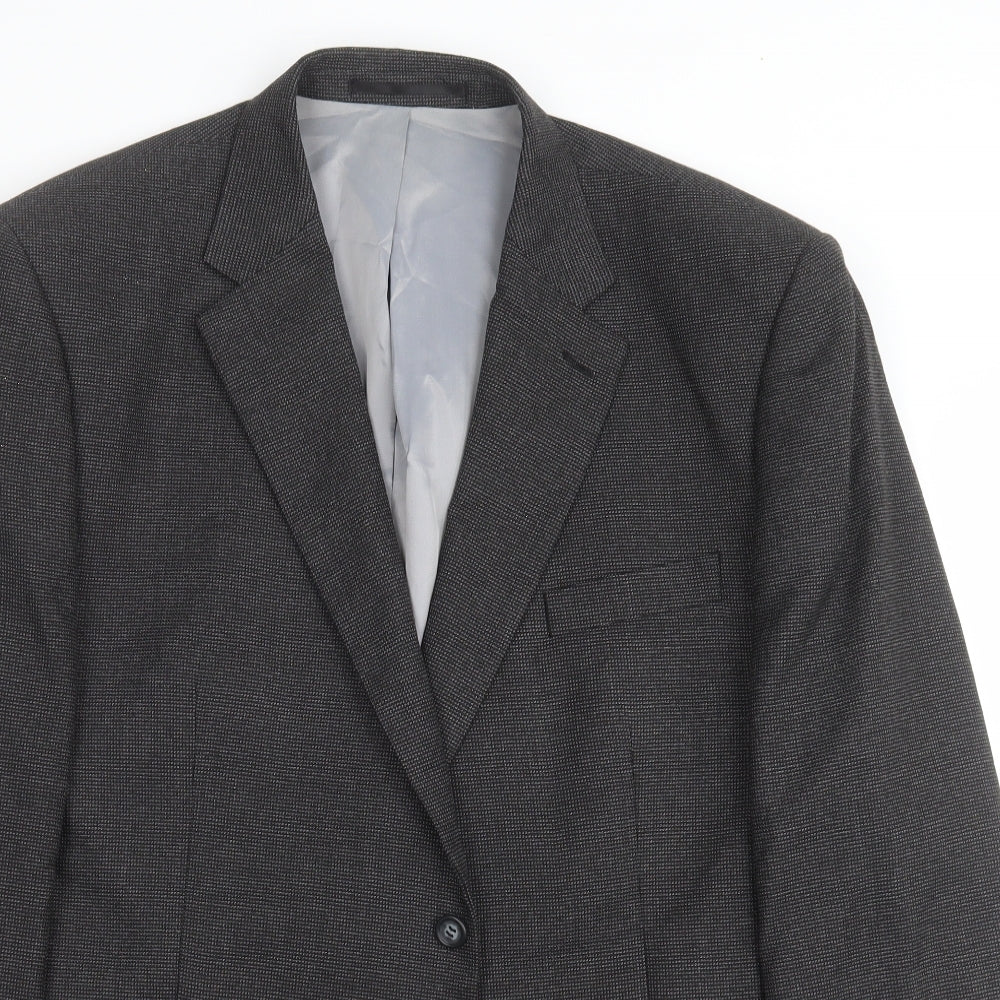 Mens UK Size 46 Charlton Gray Regular Grey Suit Jacket