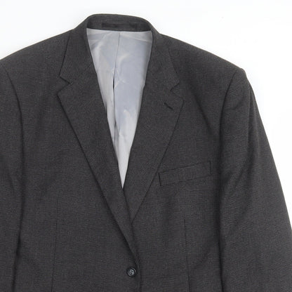 Mens UK Size 46 Charlton Gray Regular Grey Suit Jacket