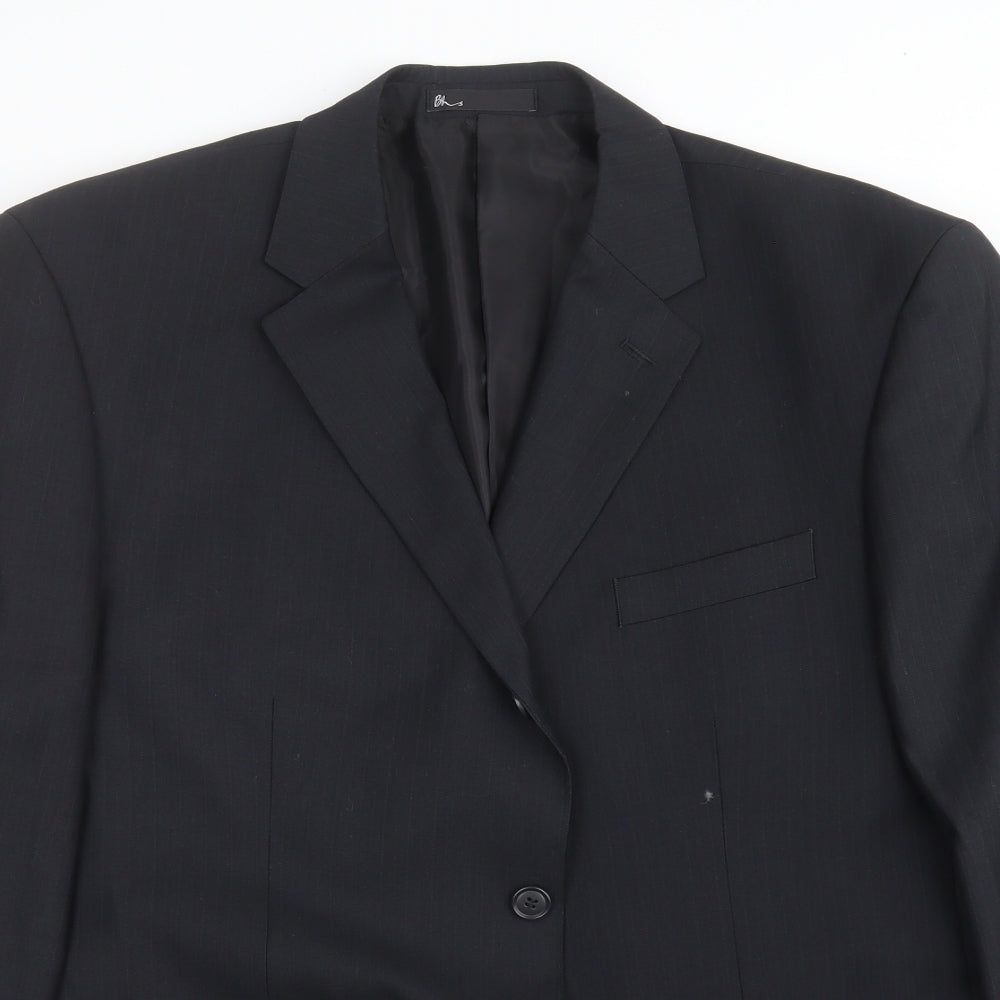 Mens UK Size 44 BHS Regular Black Suit Jacket